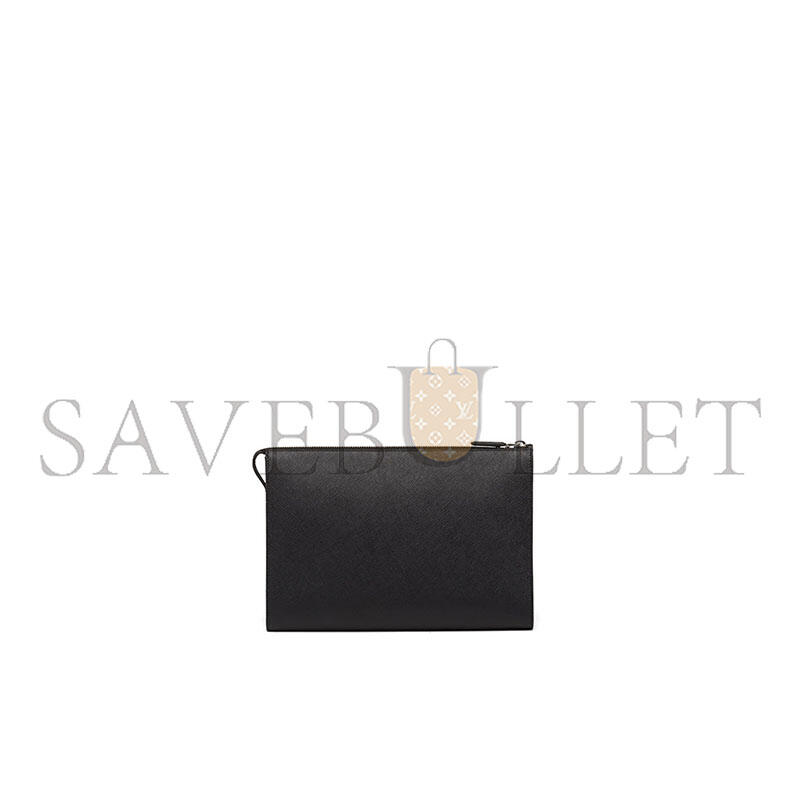 Pra*a saffiano leather men